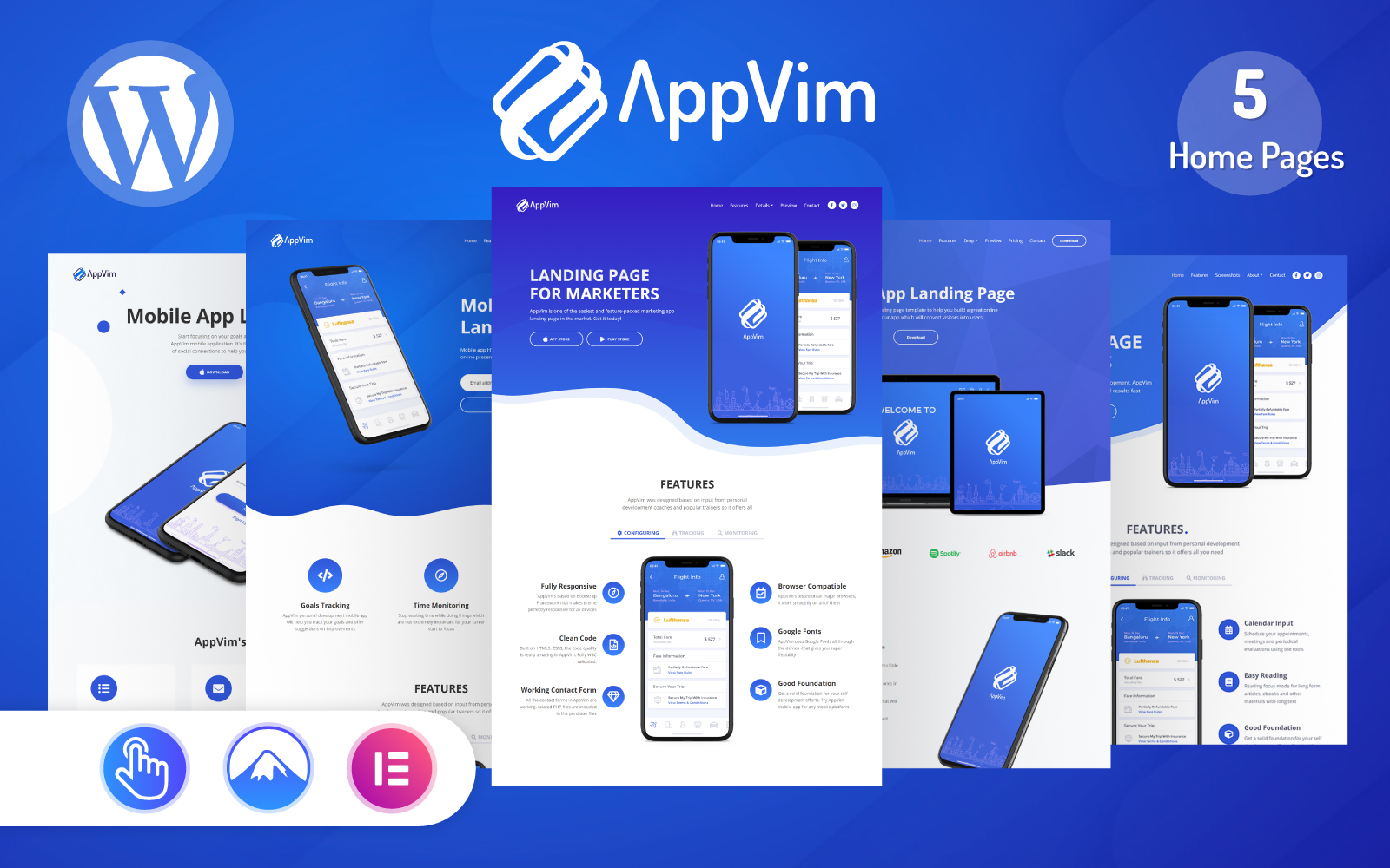AppVim – App Landing Page WordPress Theme