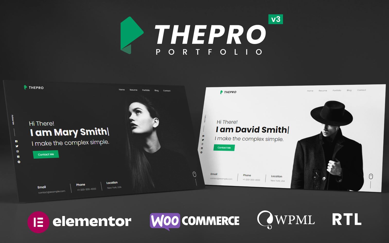 ThePRO – Personal Portfolio WordPress Theme